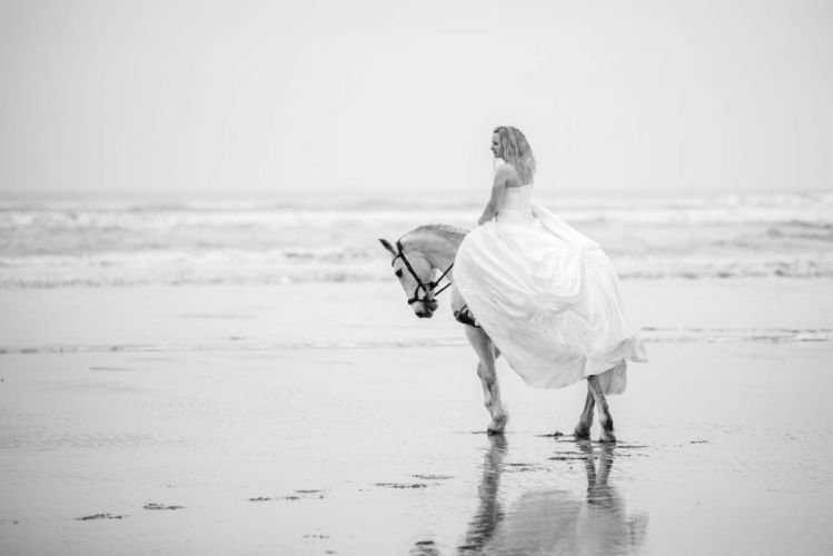 bride on a horse